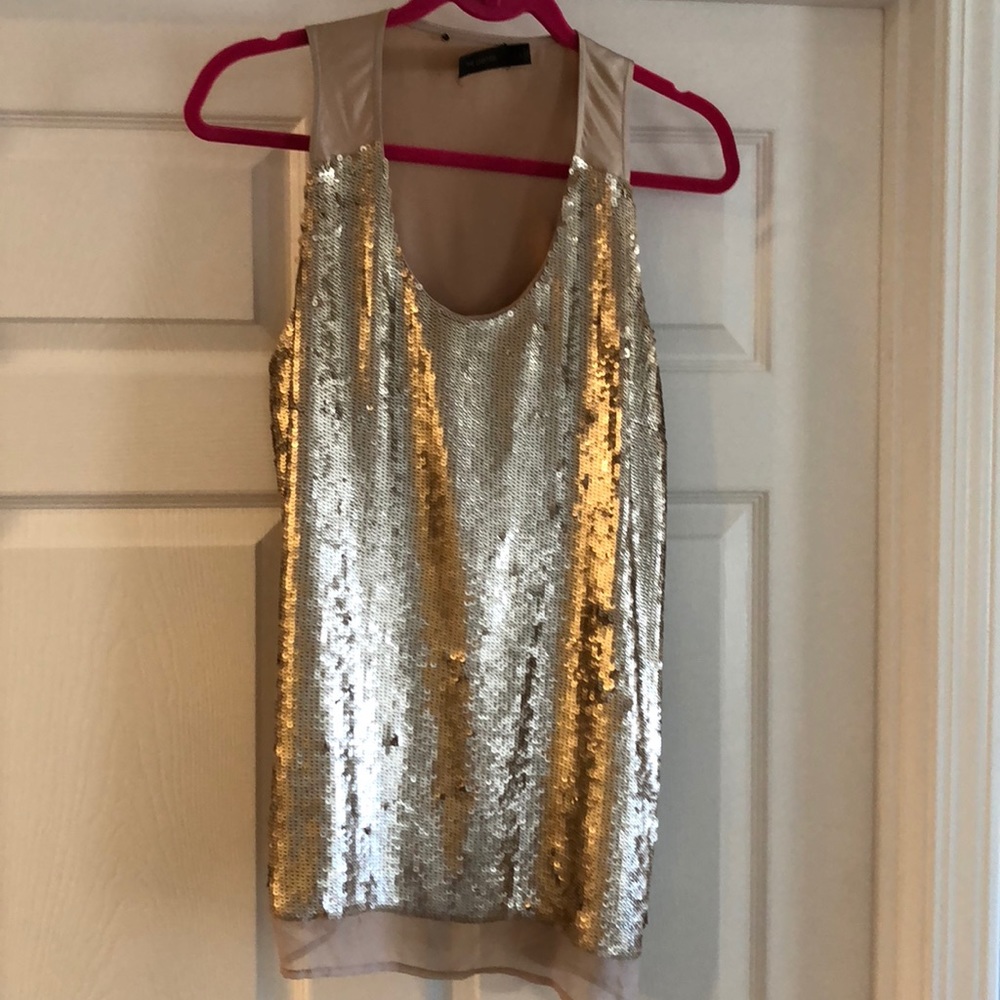 The Limited gold sequin tank top - size L